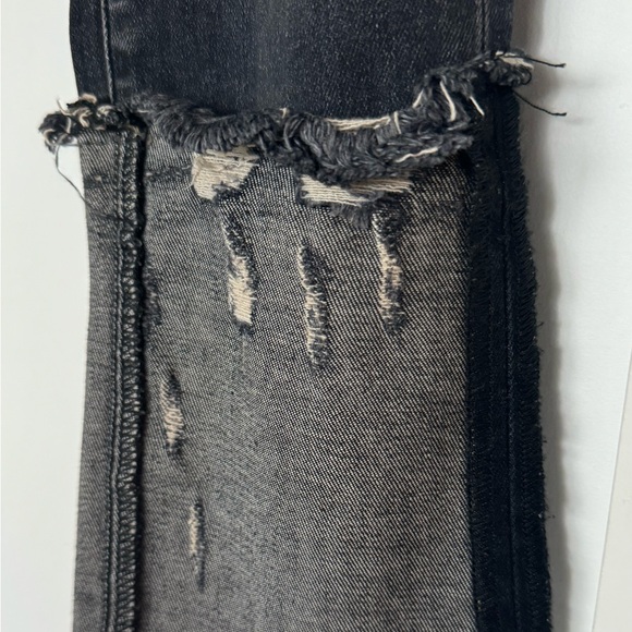 R13 Kate Skinny Ankle Jeans with Distressed High Cuff - Picture 6 of 10